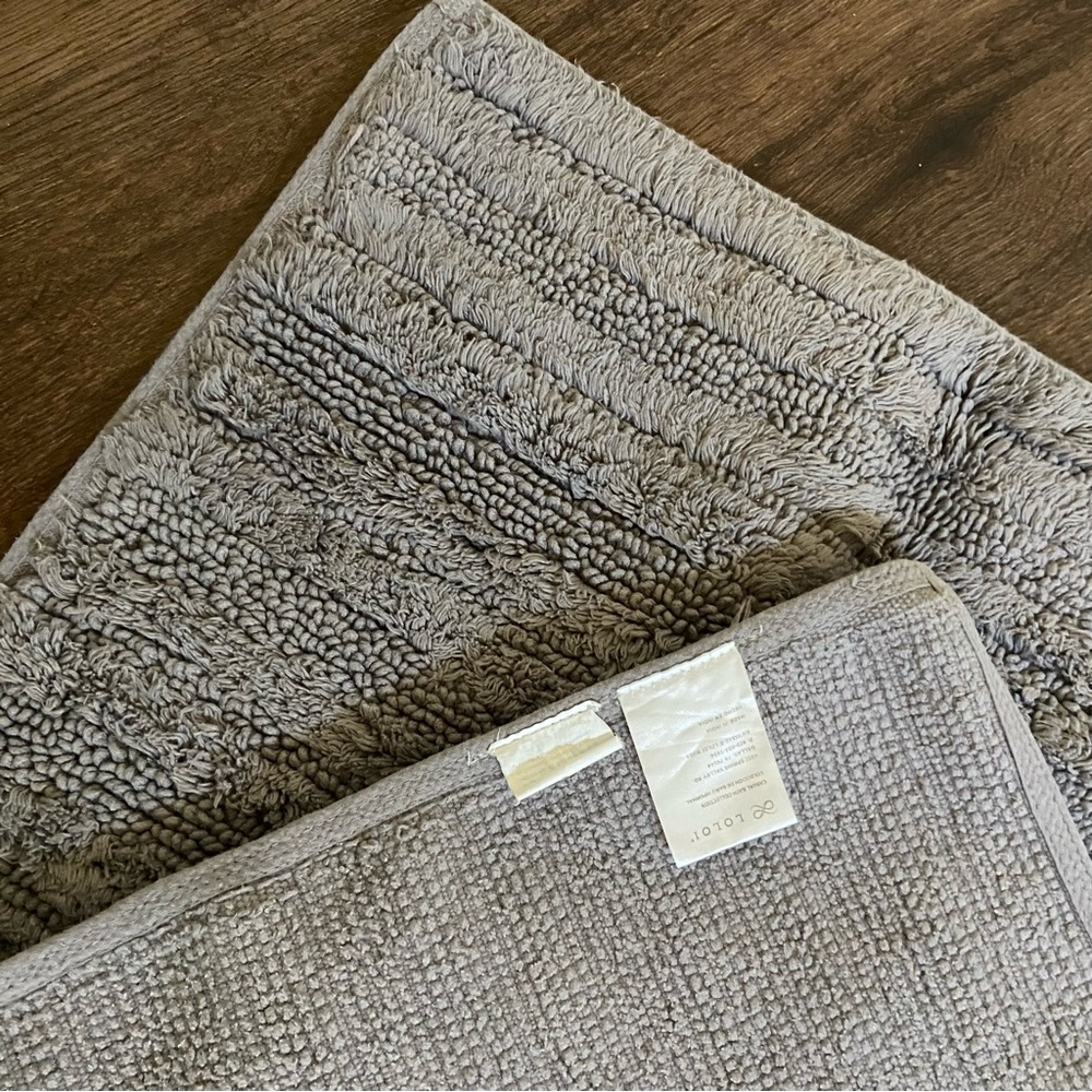 Loloi Grey Cotton Bathmat
